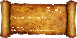 Pelger Amaranta névjegykártya